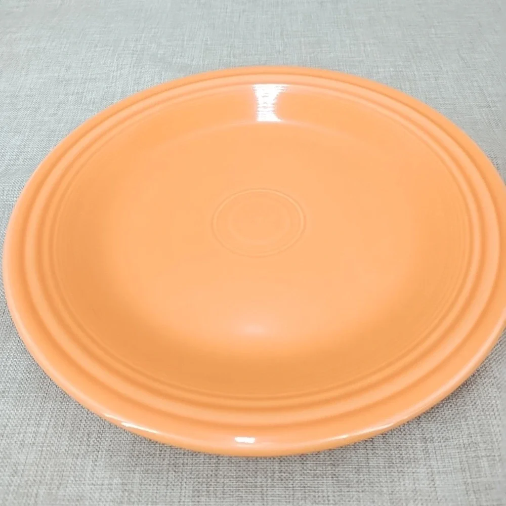 Fiesta Tangerine Classic Rim Dinner Plate 2 Cereal Bowl Set Ex Cond Retired